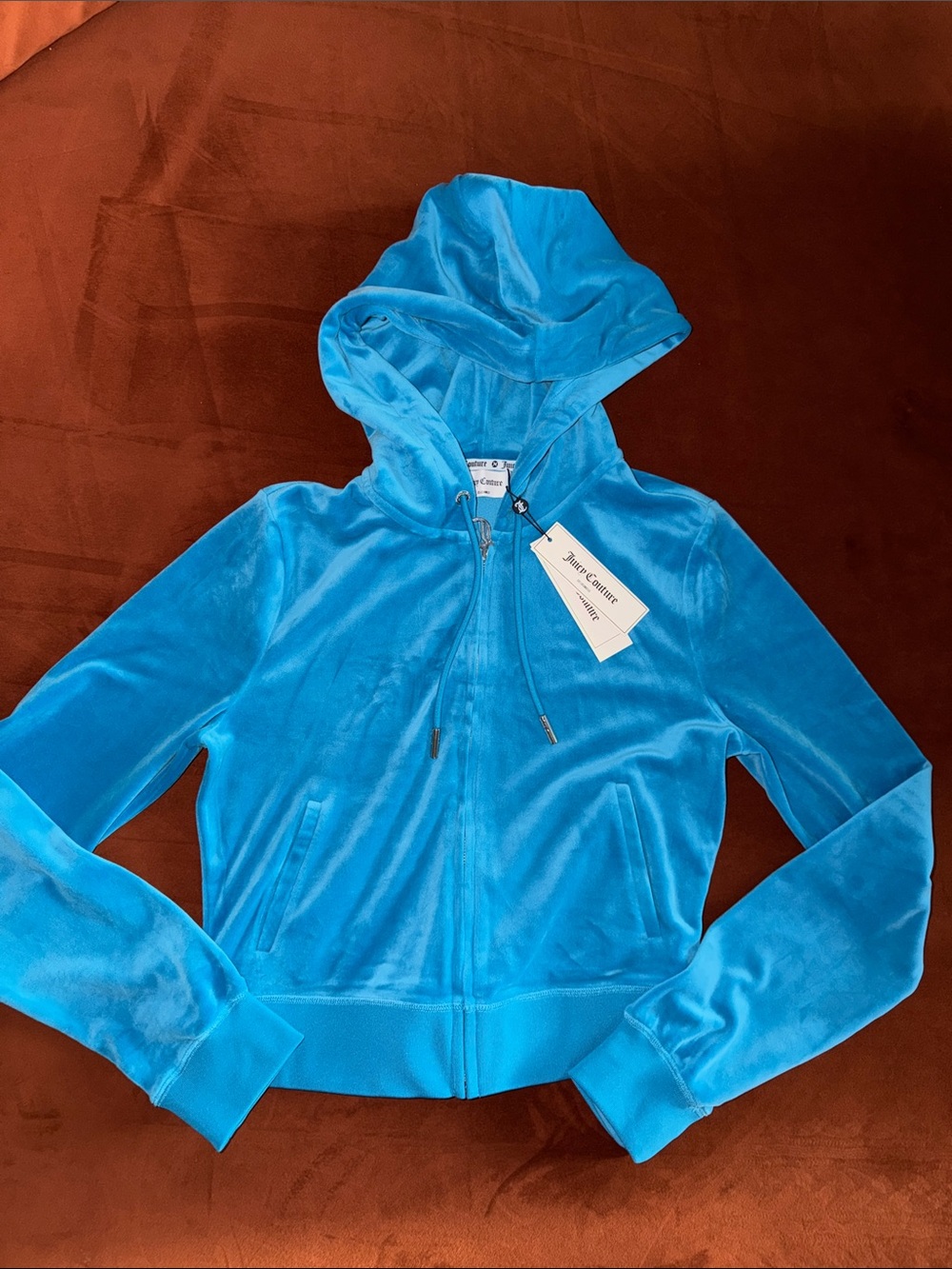 Juicy Couture Blue Velour Zip Hoodie✨